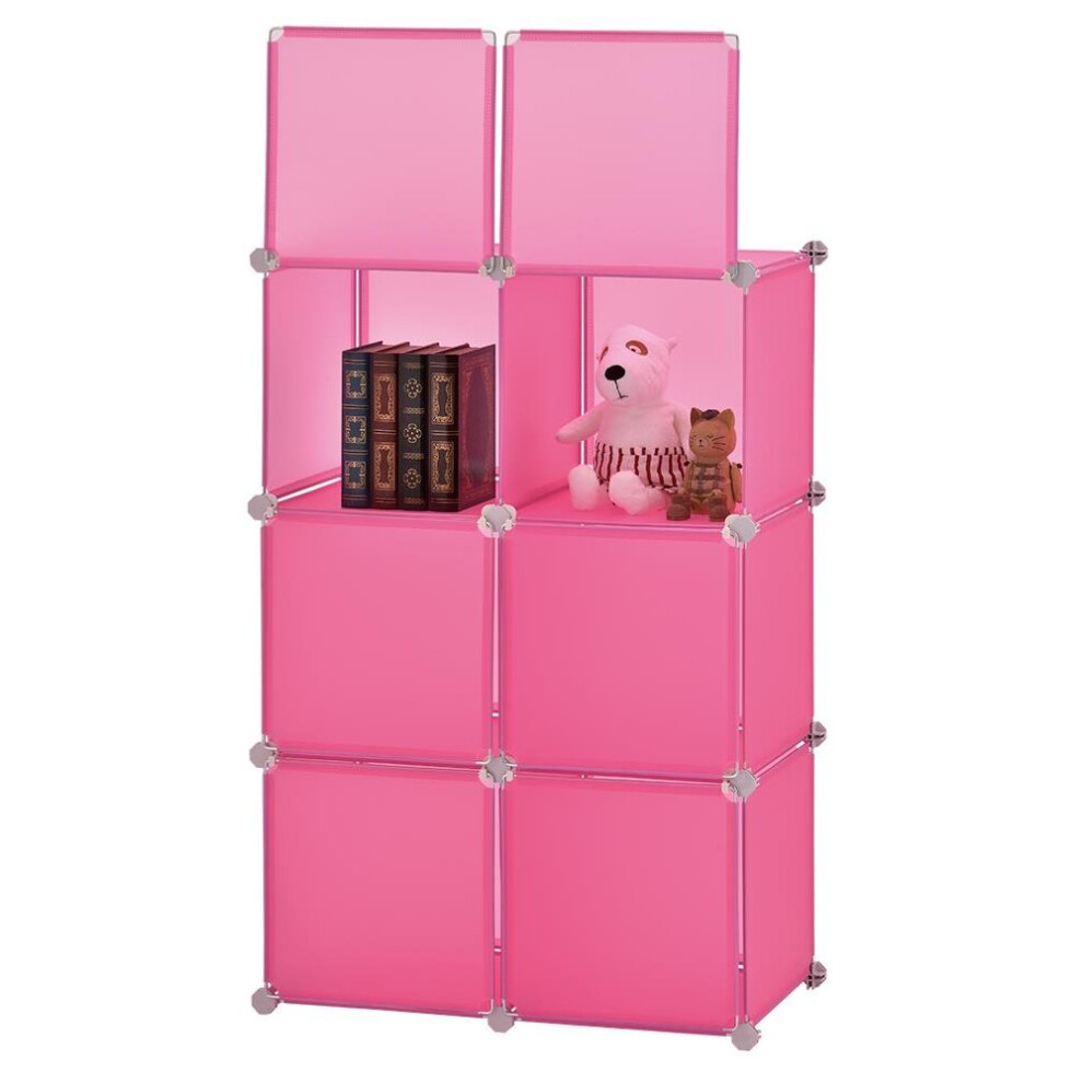 (Pink) Hampton & Stewart DIY 6 CUBE ORGANISER