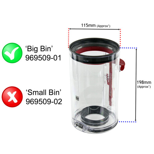 Dyson Genuine DYSON Dust Bin For V10 SV12 Animal Absolute Total Clean Big Container 1