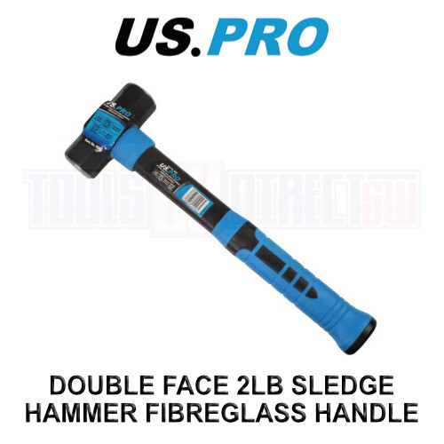 us pro US PRO Tools Double Face 2LB Lump Sledge Hammer With Fibreglass Handle 4502