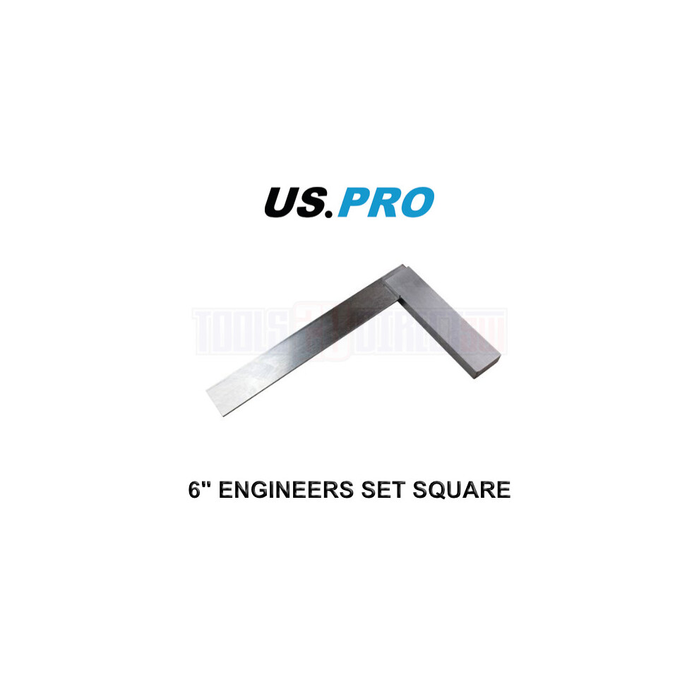 US PRO Tools 6" (150mm) Engineers Set Square Stainless Steel 2685