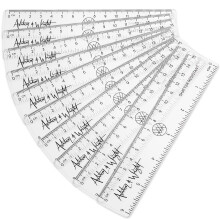 Ashton and Wright - 6 Inch / 15cm Rulers - Shatter Resistant - Pack of 10 Clear