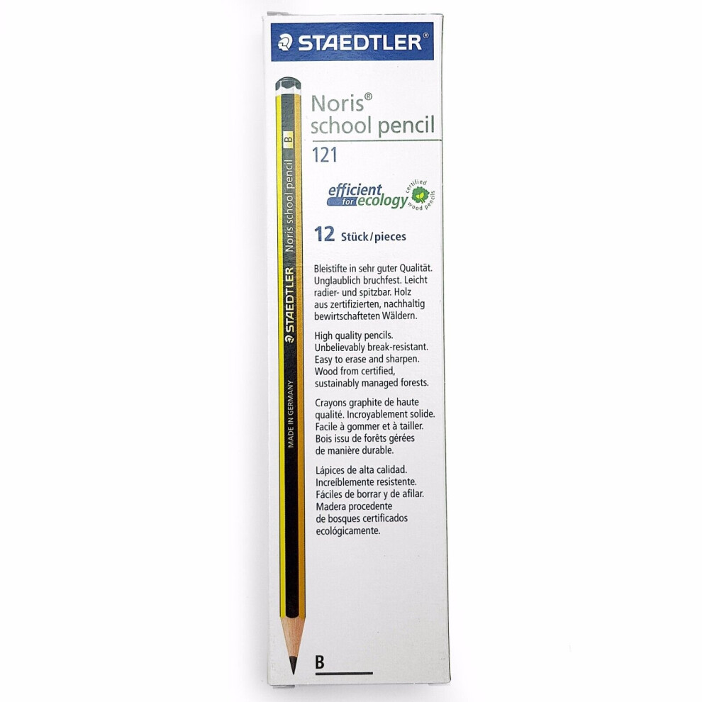 Staedtler Noris School Pencils - 121 - B - Pack of 12