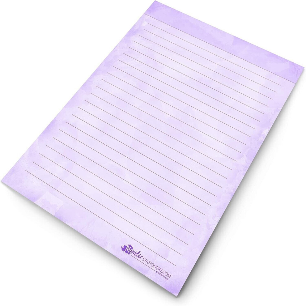 Monster Stationery - A5 Purple Watercolour Things to Do Today List Pad