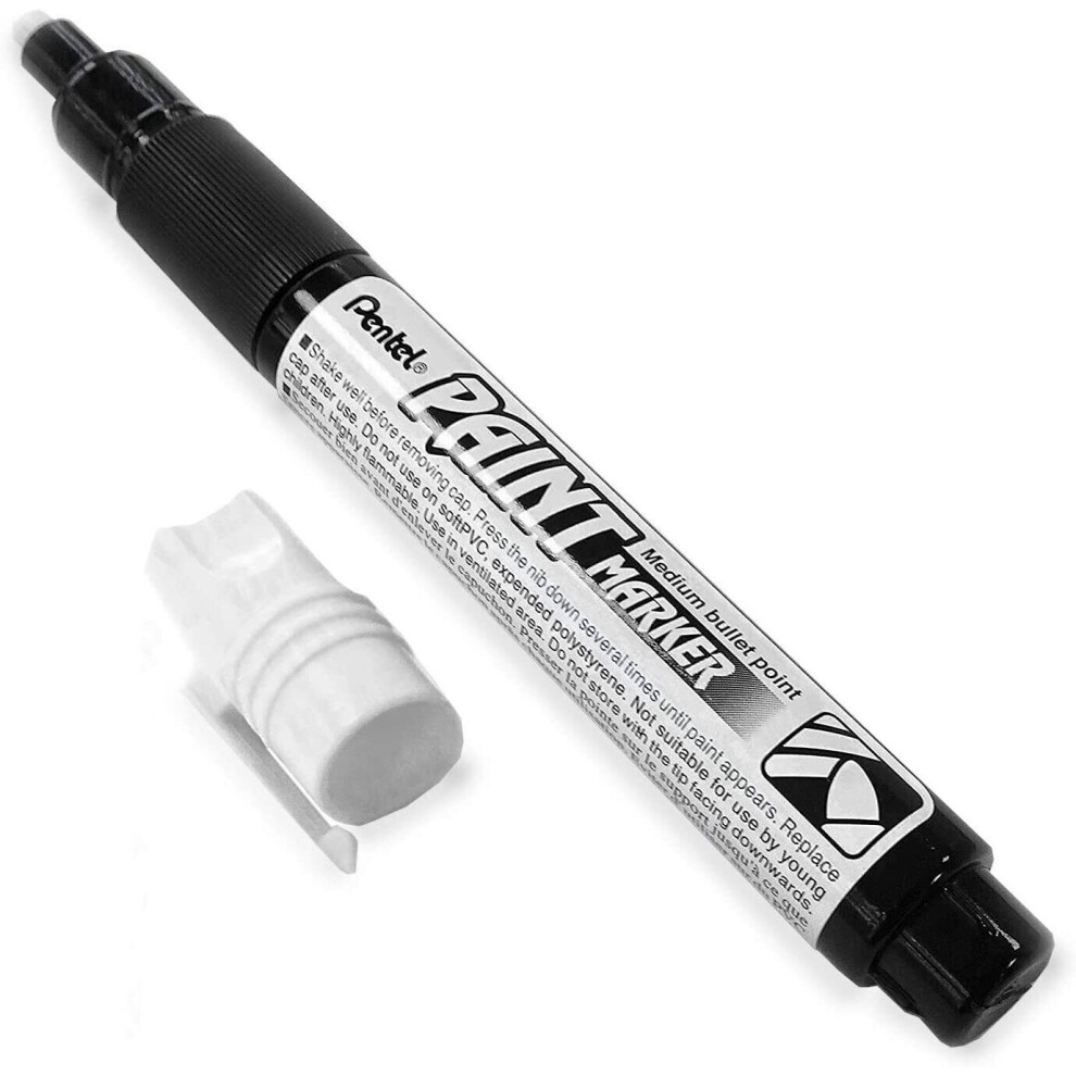 Pentel Permanent Cellulose Paint Marker Pens - Mmp20 - Single - White