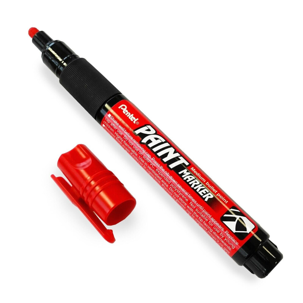 Pentel Permanent Cellulose Paint Marker Pens - Mmp20 - Single - Red