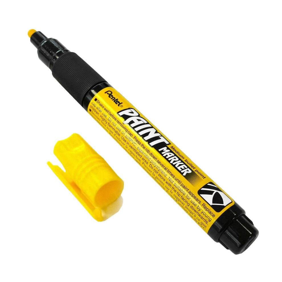 Pentel Permanent Cellulose Paint Marker Pens - MMP20 - Single - Yellow