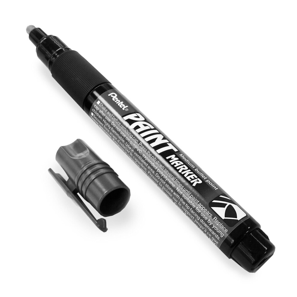 Pentel Permanent Cellulose Paint Marker Pens - Mmp20 - Single - Grey