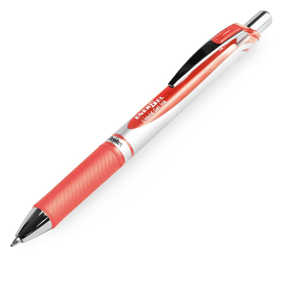 Pentel EnerGel XM BL77 Retractable Liquid Gel Ink Pen - 0.7mm Nib - Coral Pink