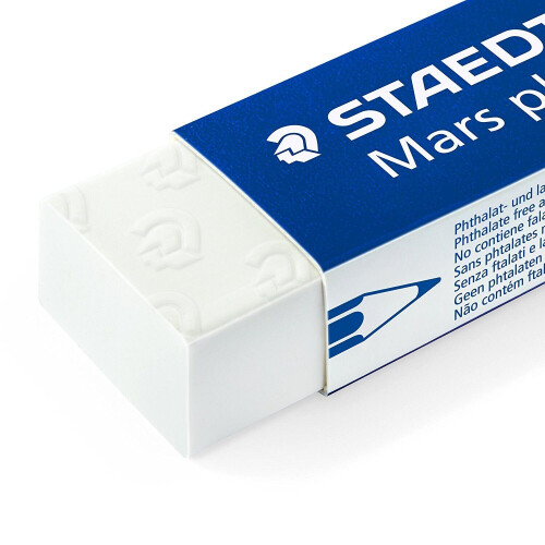 Staedtler Staedtler Mars Eraser Plastic Rubber Erasers - 526 - White - Pack of 3 2