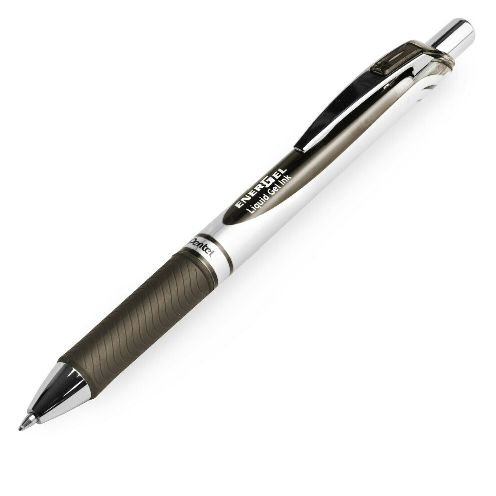 Pentel Energel Xm Bl77 Retractable Liquid Gel Ink Pen - 0.7Mm Nib - Sepia