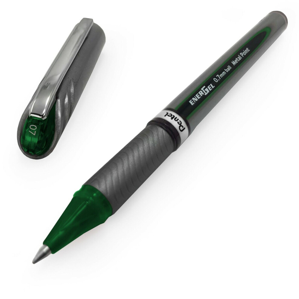 Pentel Energel BL27 Gel Rollerball Pen - 0.7mm Tip - Green - Single