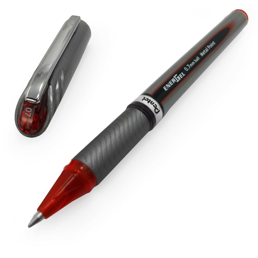 Pentel Energel BL27 Gel Rollerball Pen - 0.7mm Tip - Red - Single