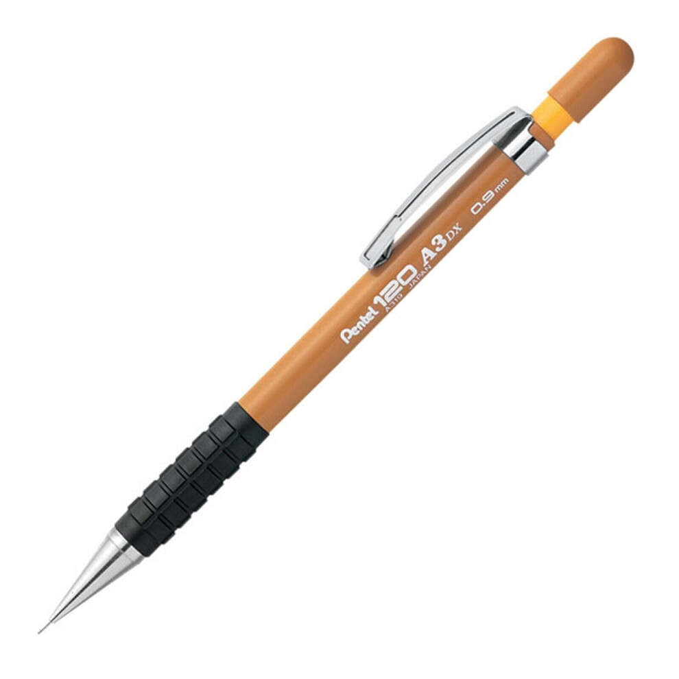 Pentel 120 A3 Mechanical Pencil With Rubber Grip - 0.9Mm - Ochre - Single