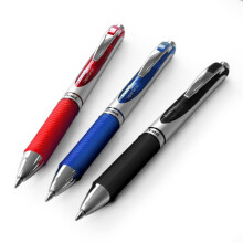 Pentel EnerGel XM BL77 Retractable Liquid Gel Ink Pen - 0.7mm Nib - Black, Blue, Red Pack of 3
