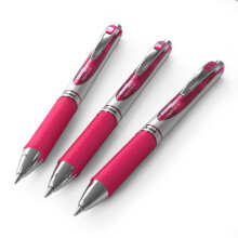 Pentel EnerGel XM BL77 Retractable Liquid Gel Ink Pen - 0.7mm Nib - Pink - Pack of 3