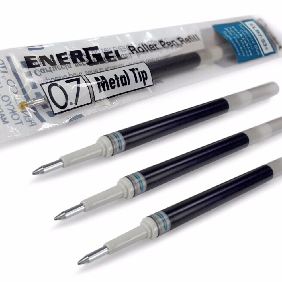 Pentel Energel 0.7Mm Refill Metal Tip Lr7- Fits Bl77/Bl57/Bl37 - Pack Of 4 Turquoise