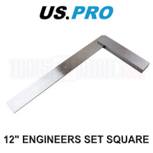 US PRO Tools 12" (300mm) Engineers Set Square Stainless Steel 2688
