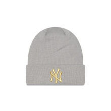 New Era Womens Metallic Logo Cuff Beanie ~ New York Yankees grey