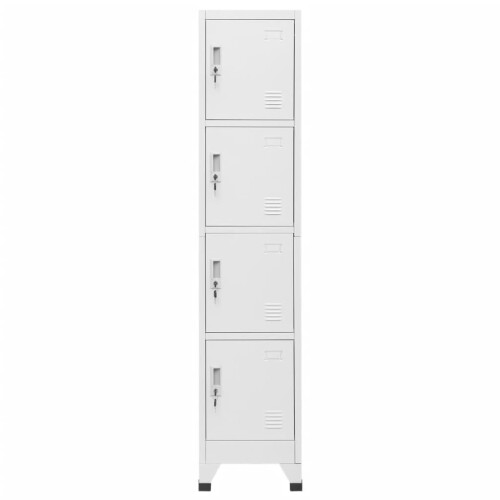 VidaXL vidaXL Locker Cabinet with 4 Compartments Changing Room Storage Organiser 1