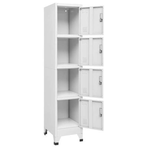 VidaXL vidaXL Locker Cabinet with 4 Compartments Changing Room Storage Organiser 2