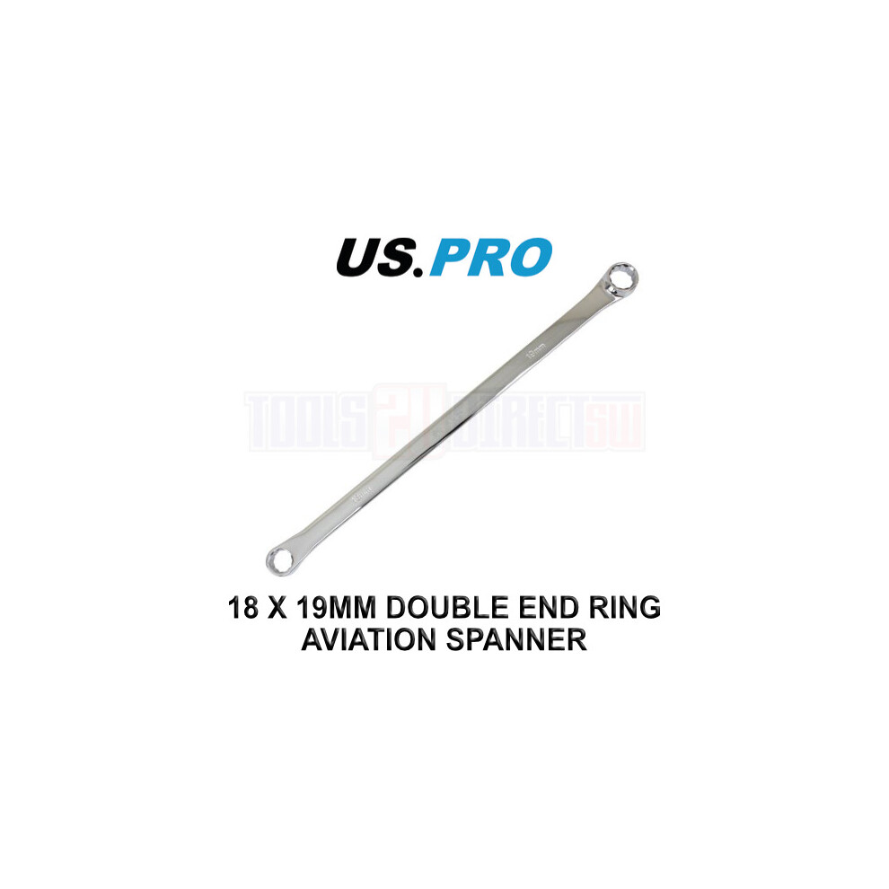 US PRO Tools 18 X 19mm 409mm Double End Ring Aviation Spanner 3644