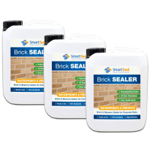 (3 x 5 Litres) Smartseal Brick Sealer - Highly Protective Breathable Water & Damp Proof Sealer for Brickwork, Masonry & Concrete