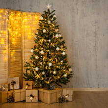 (6ft / 180cm) Best Artificial Colorado Pine Hinged Indoor Christmas Tree With Full Mixed Tips