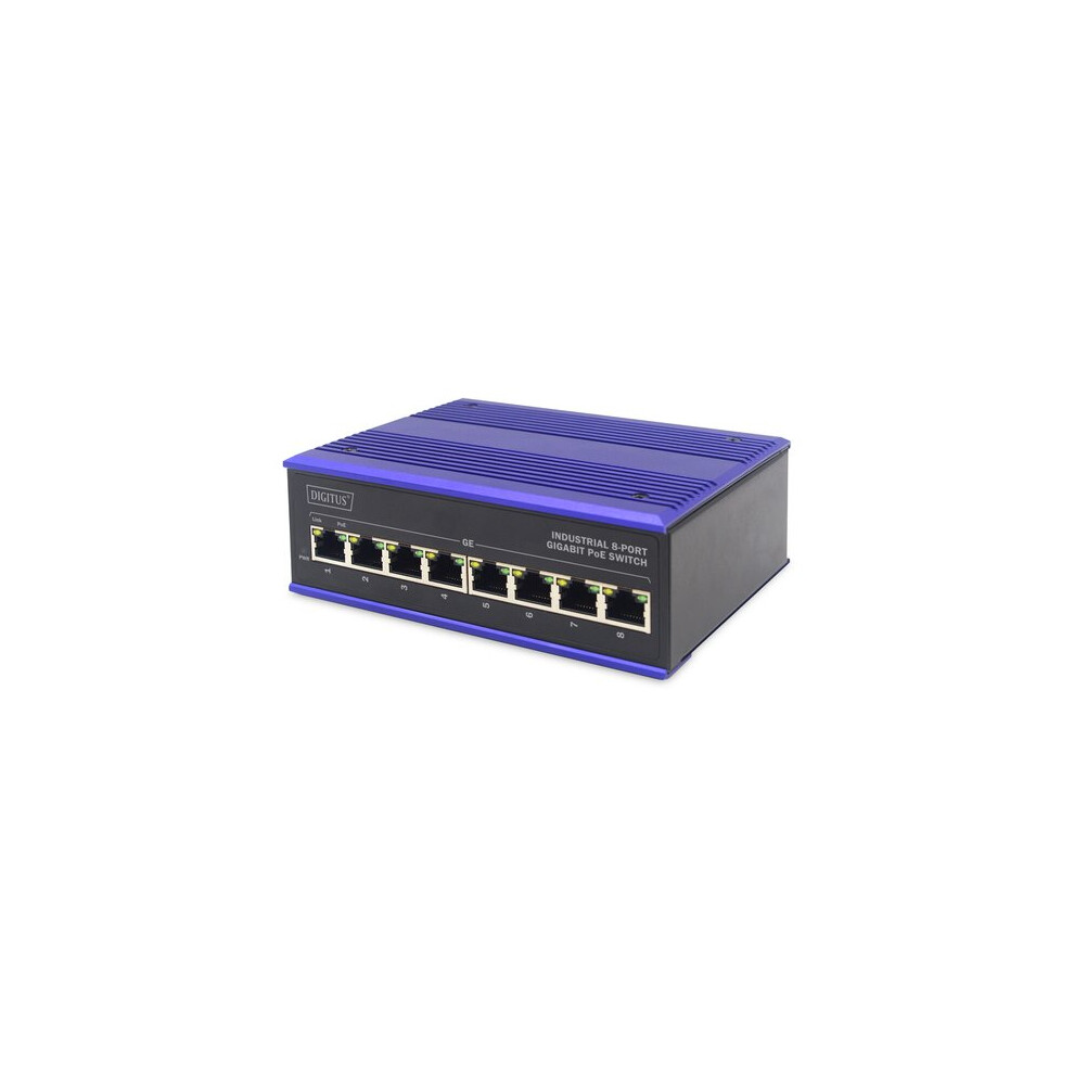 Assmann Electronic Dn-651121 Network Switch Gigabit Ethernet (10/100/1000) Power Over Ethernet (Poe) Black/Blue 4016032458883