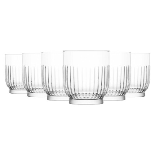 6er-Set Gläser 300 ml, dickes Glas für Getränke