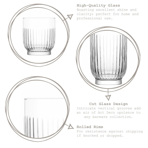 6er-Set Gläser 300 ml, dickes Glas für Getränke 1