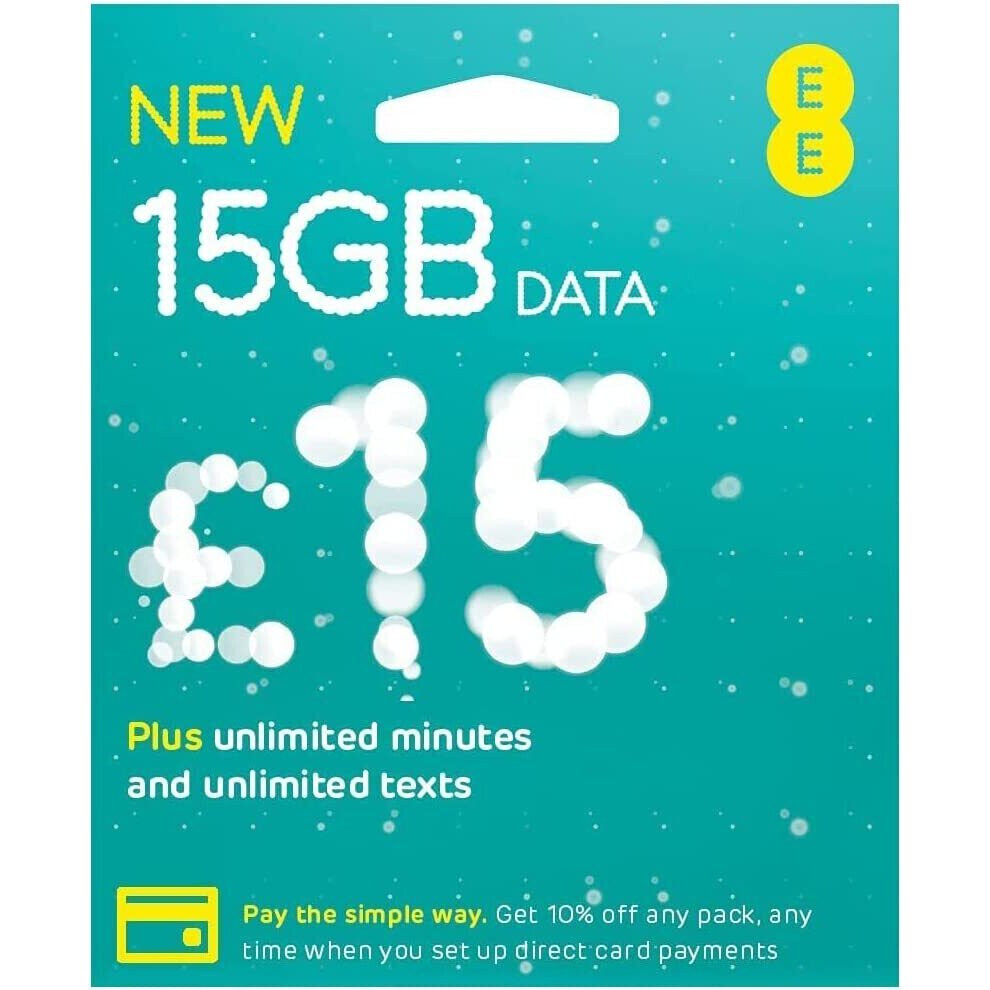 EE 15GB Pay as You Go SIM Card