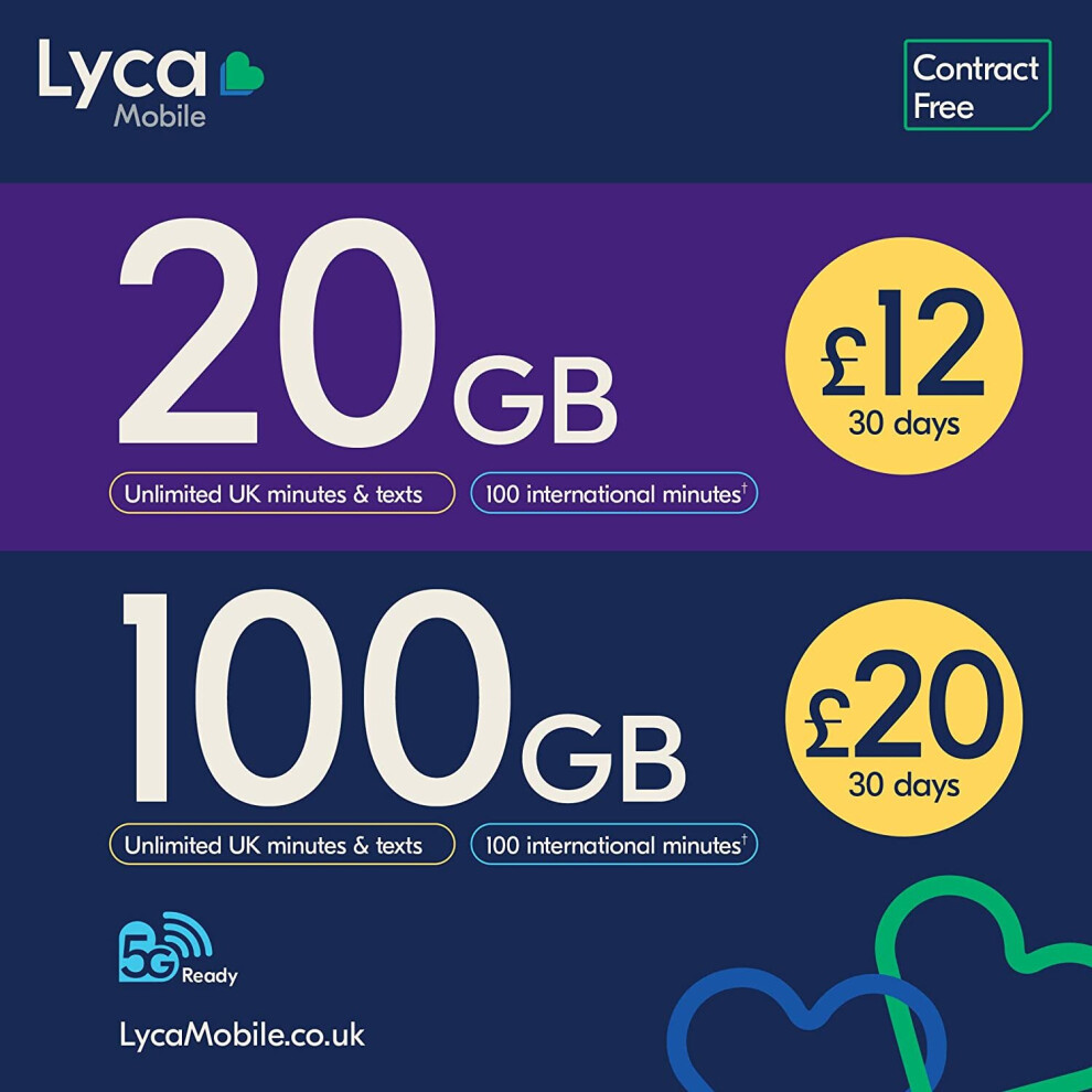 Lycamobile blank SIM No-contract SIM PAY AS YOU GO