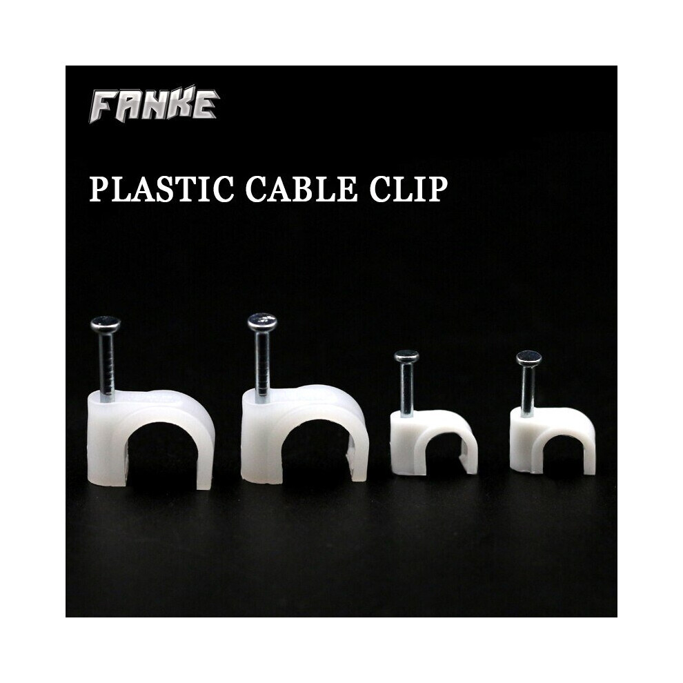 9MM Circle Path Circle cable clips/ cable nail/ wire clips 100PCS/bag