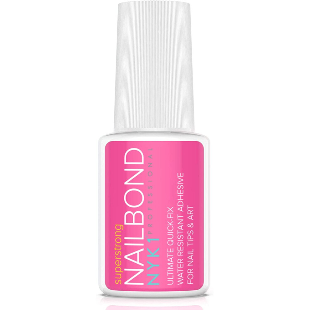 NYK1 Nail Bond Nail Glue Extra Strong with Brush (8ml) Super Strong False Nail Glue For Acrylic Tips Extra Strong Nail Glue Brush On Nail Gl
