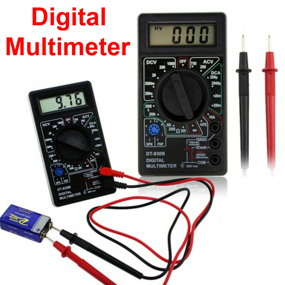 Digital Multimeter Auto Range DC AC Voltage Current Meter Tester