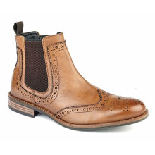 (UK 7) Roamers Mens High Brogue Chelsea Boot
