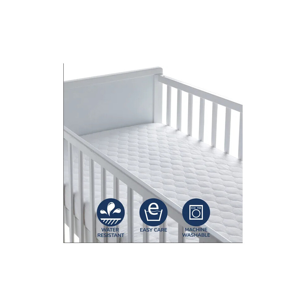 (Cot/Cot Bed) Extra Deep Quilted Mattress Protector Fitted Bed Cover