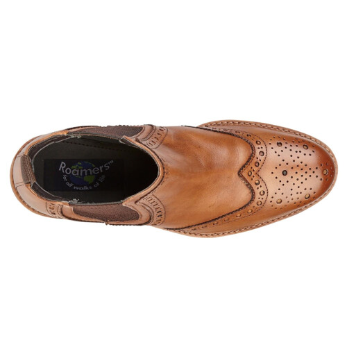 (UK 9) Roamers Mens High Brogue Chelsea Boot 1