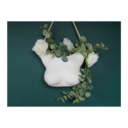 Contemporary Modern Hanging Ceramic Bust Wall Planter 1