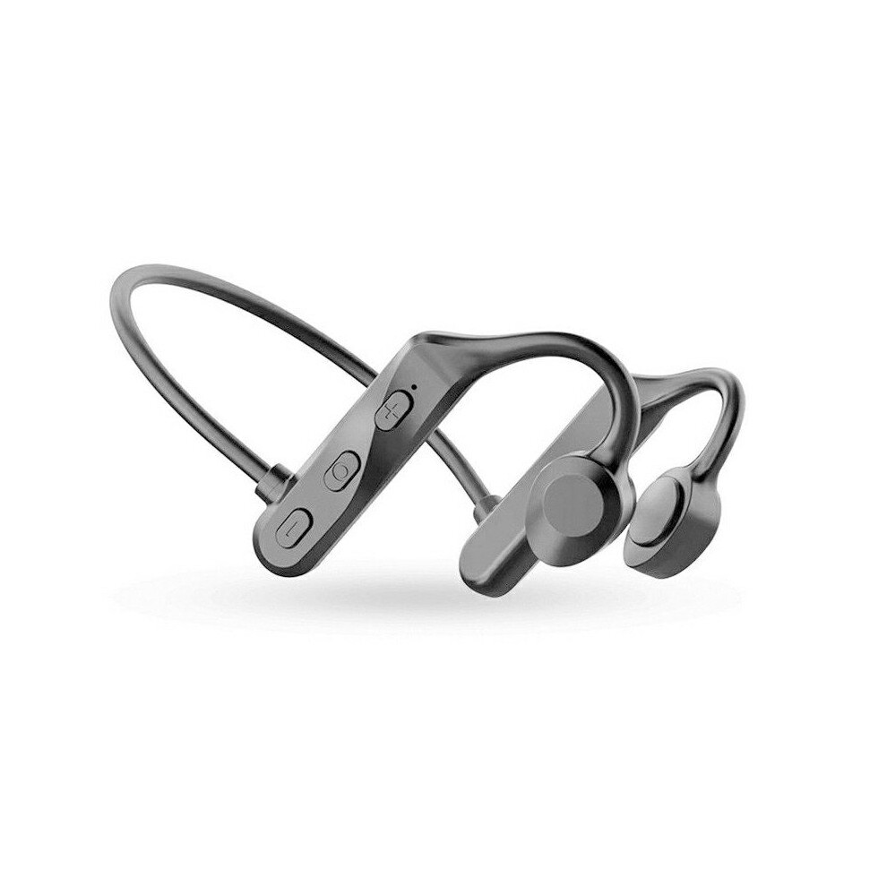 (Black) Bone Conduction Earphones Wireless Headphones Sport Bluetooth Headset Black