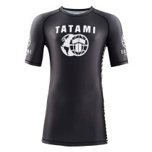 (Small) Tatami Mens Black Raid Short Sleeve Rash Guard