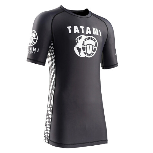 (Small) Tatami Mens Black Raid Short Sleeve Rash Guard 2