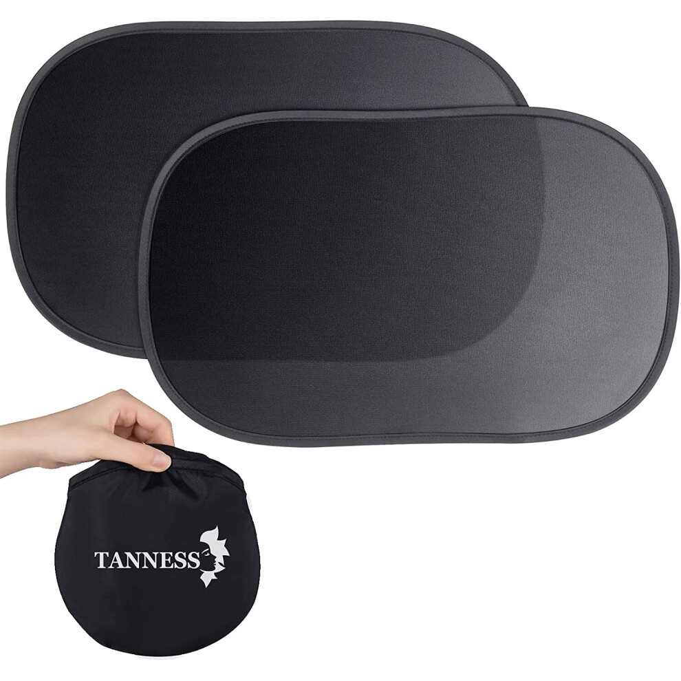 Tanness Car Sun Shade 2 Pack,Car Window Shades For Kids Baby Pet Uv Rays/Sunlight Protection,Car Side Windscreen Window,Self-Adhesive Car Sun