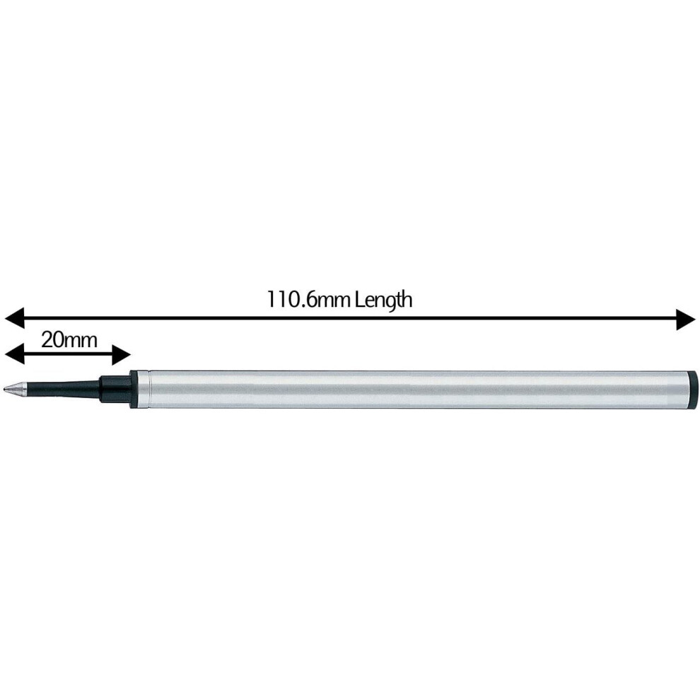 Rollerball Pen Refills By NEO+, Black Ink (Pack of 5) compatible with most refillable rollerball pens