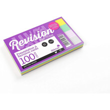Luxpad Revision 5x3" Flash Cards - Lined (100 Cards) Assorted Colours