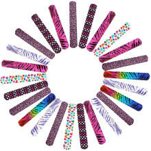 Pulseira Slap de Impressão de Animal/Coração para Festas - 9" Cores Sortidas (Pacote de 25)