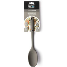 Taylors Eye Witness Large Silicone Grey Stirring Spoon - Dishwasher Safe. Perfect for Non-Stick Pans. Hygienic Alternative to Wood. Odour, Stain &