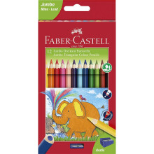 Faber-Castell 116501 Triangular Jumbo Coloured Pencil (Pack of 12)