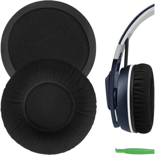 Geekria Comfort Velour Replacement Ear Pads for Sennheiser Urbanite On-Ear Headphones Earpads, Headset Ear Cushion Repair Parts (Black)