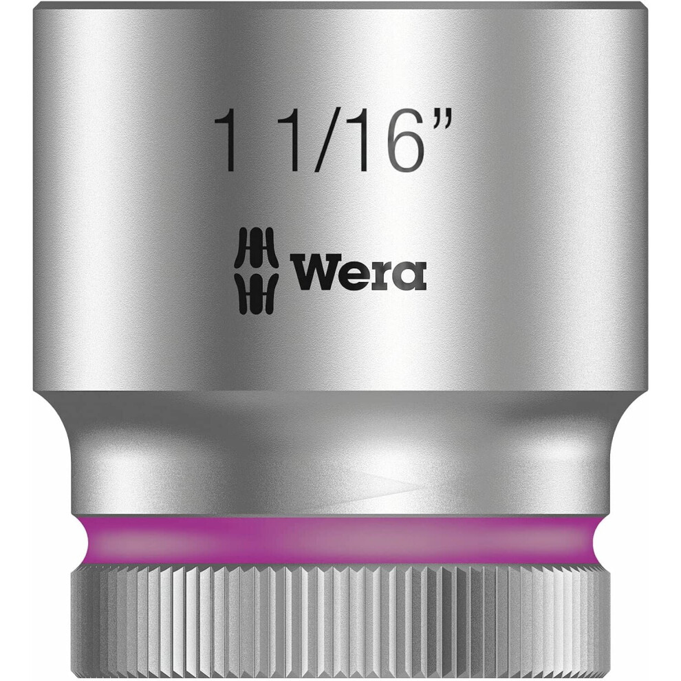 Wera 05003632001 1 1/16-Inch 8790 HMC Zyklop Socket with Hexagon Drive - Silver